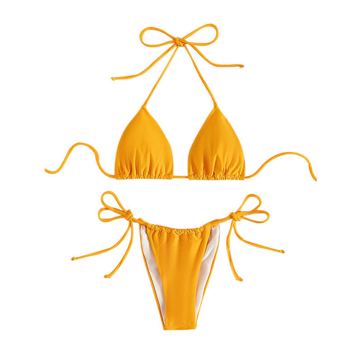 Ladies triangle bikini with adjustable straps and gathers Mune Fashion