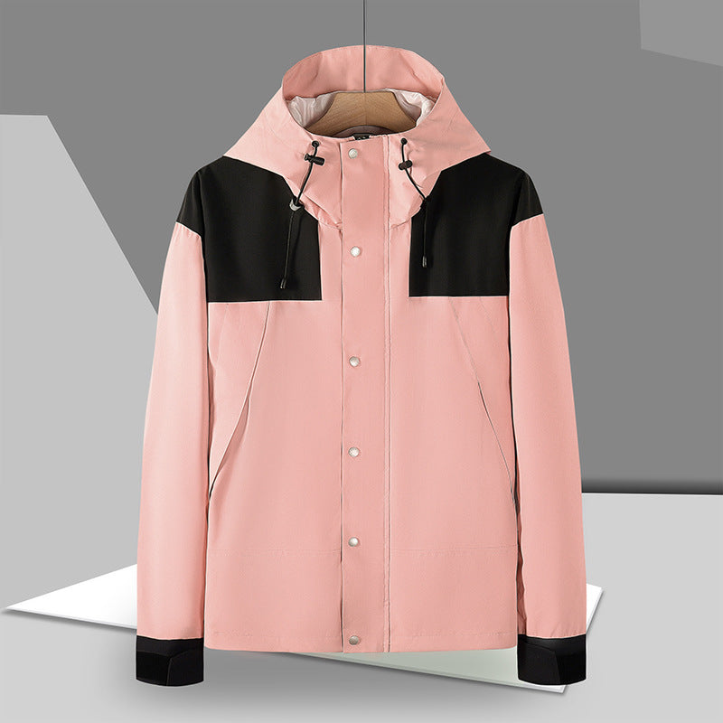 Men's Water-Repellent Hooded Field Jacket with Snap Button Front and Adjustable Velcro Cuffs Mune Fashion
