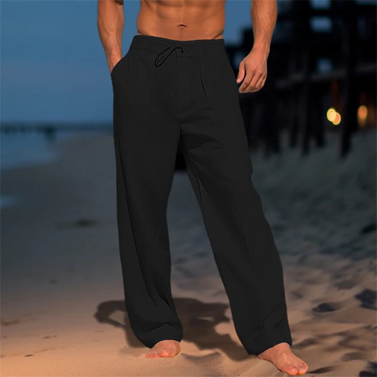 Men’s Spring Drawstring Relaxed Pants