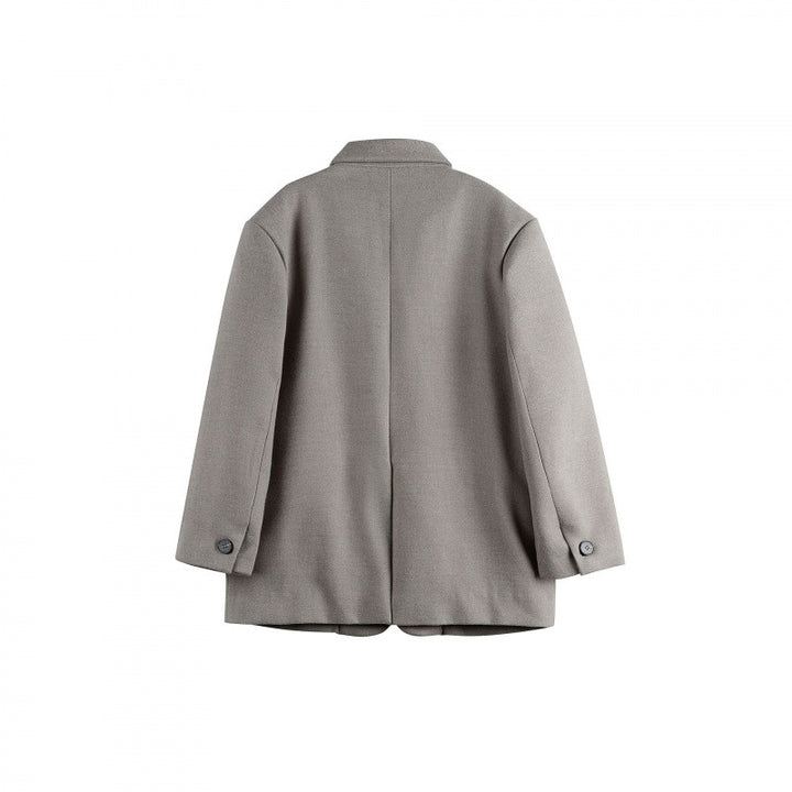 Women's Oversize Blazer in Boxy Cut with Lapel Collar and Flap Pockets Mune Fashion