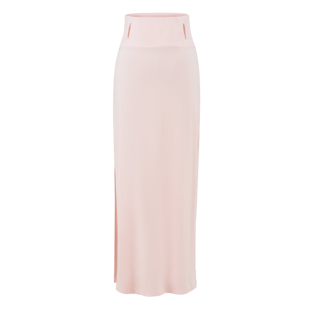 Women's Maxi Pencil Skirt made of stretch jersey with high fold-over waistband Mune Fashion