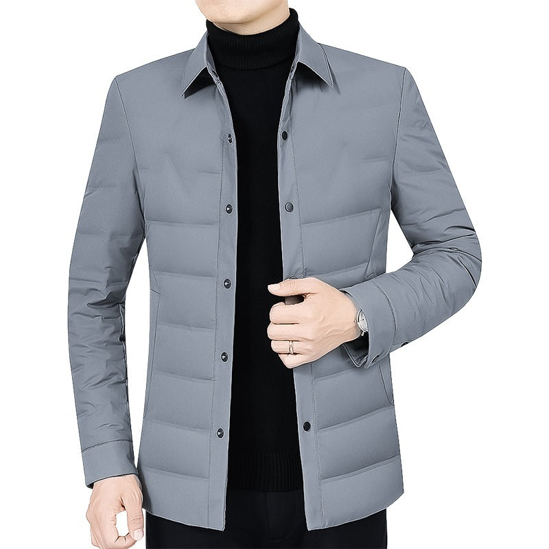 Men's quilted shirt jacket with light thermal lining Mune Fashion