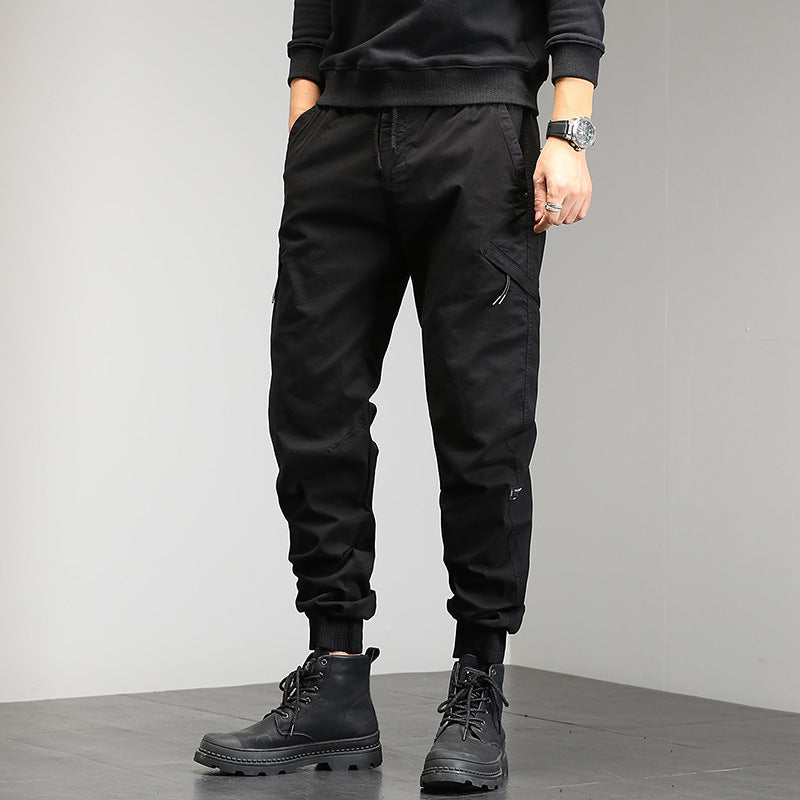 Men's Technical Cargo Jogging Pants with Cuffs and Multifunctional Pockets Mune Fashion