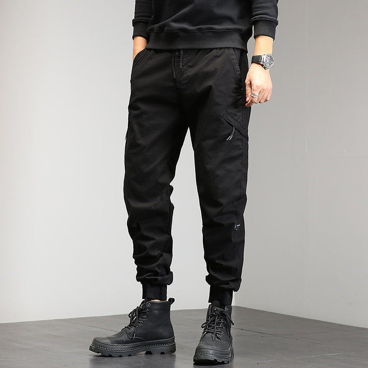 Men's Technical Cargo Jogging Pants with Cuffs and Multifunctional Pockets Mune Fashion