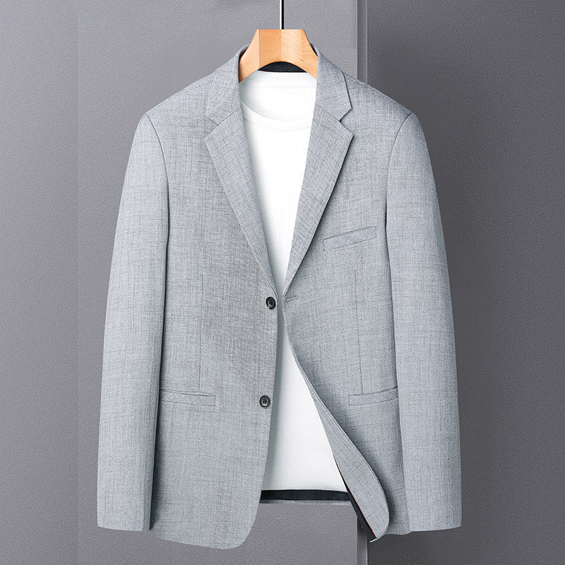 Men's Lightweight Linen Look Blazer with Notch Lapel and Unlined Construction Mune Fashion