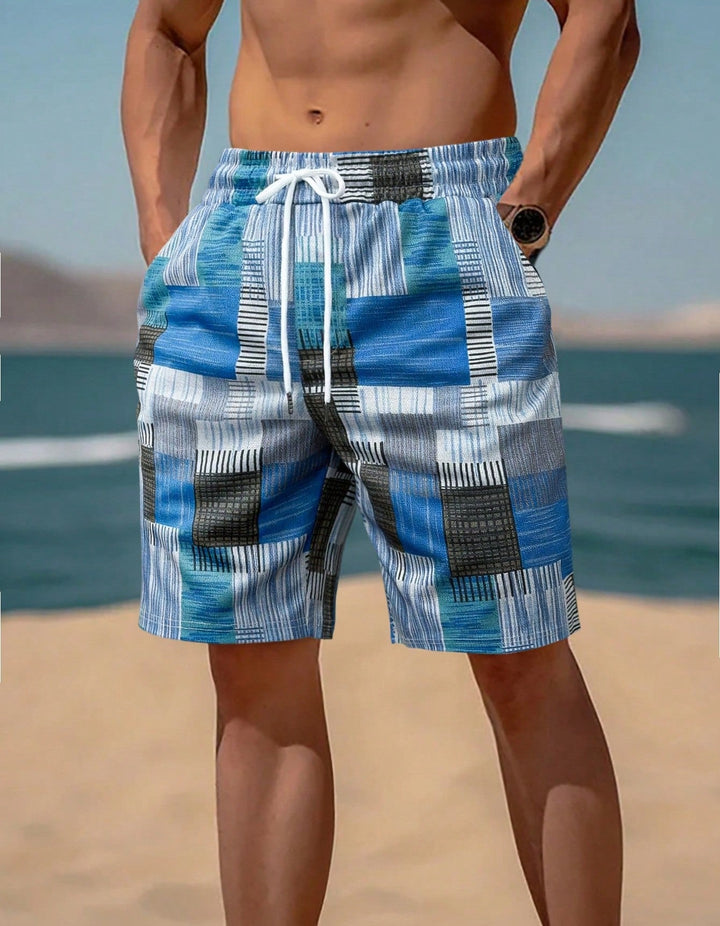 Men's stylish swim shorts with modern graphic pattern Mune Fashion