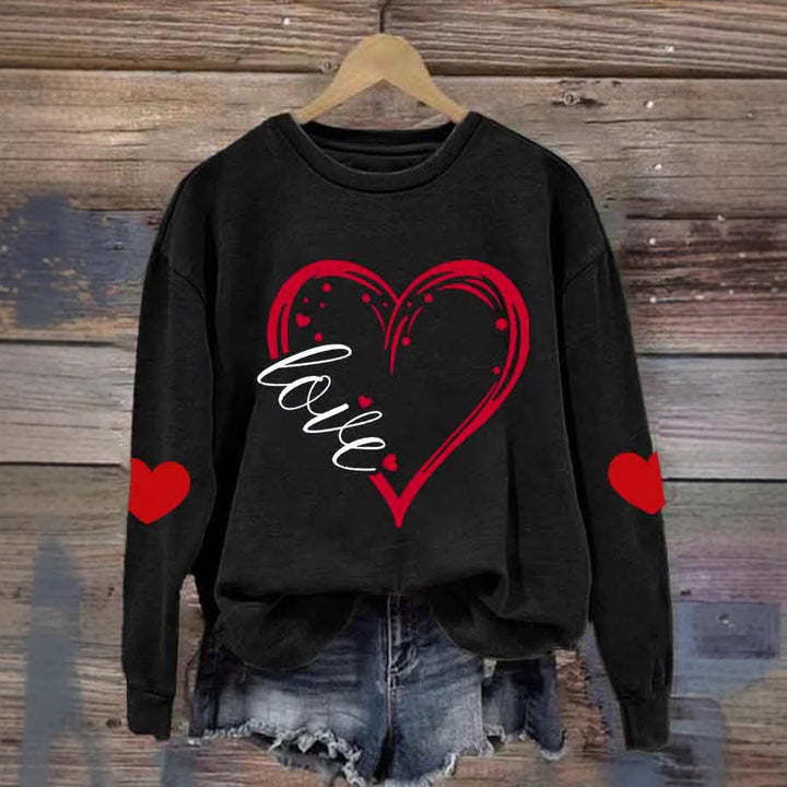 Ladies Cozy Sweater with Heart Motif Mune Fashion