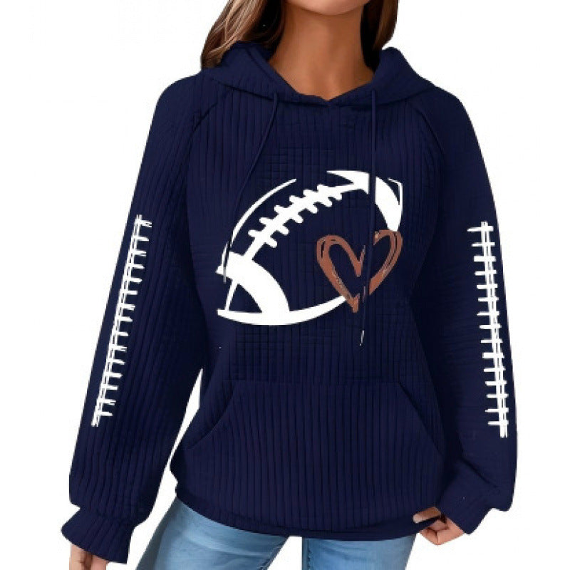 Women Comfortable Hoodie with Heart Design Mune Fashion