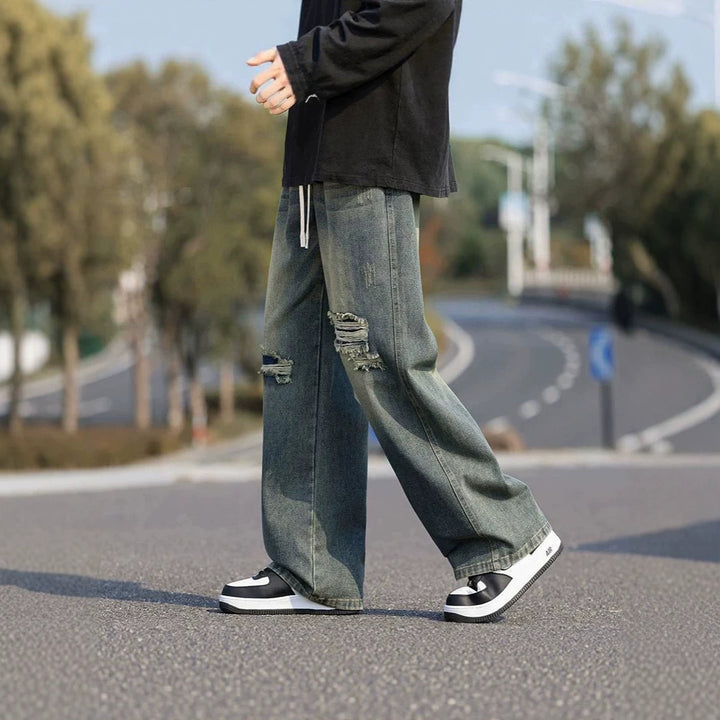 Men's Loose-Fit Destroyed Jeans Mune Fashion