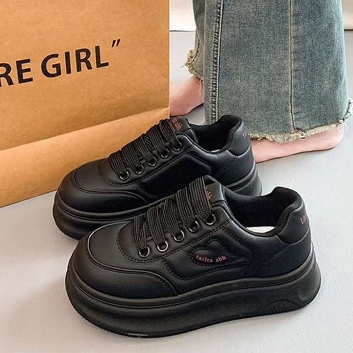 Women's platform sneakers in a minimalist chunky look with sculpted wedge sole Mune Fashion