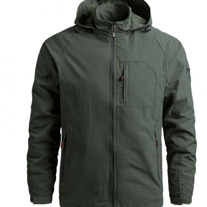 Men's Lightweight Outdoor Jacket with High Collar and Practical Pockets Mune Fashion