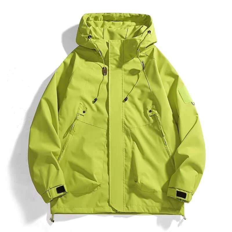 Men's Urban Utility Softshell Parka with Drawstring, Velcro Sleeves and Concealed Zippers Mune Fashion