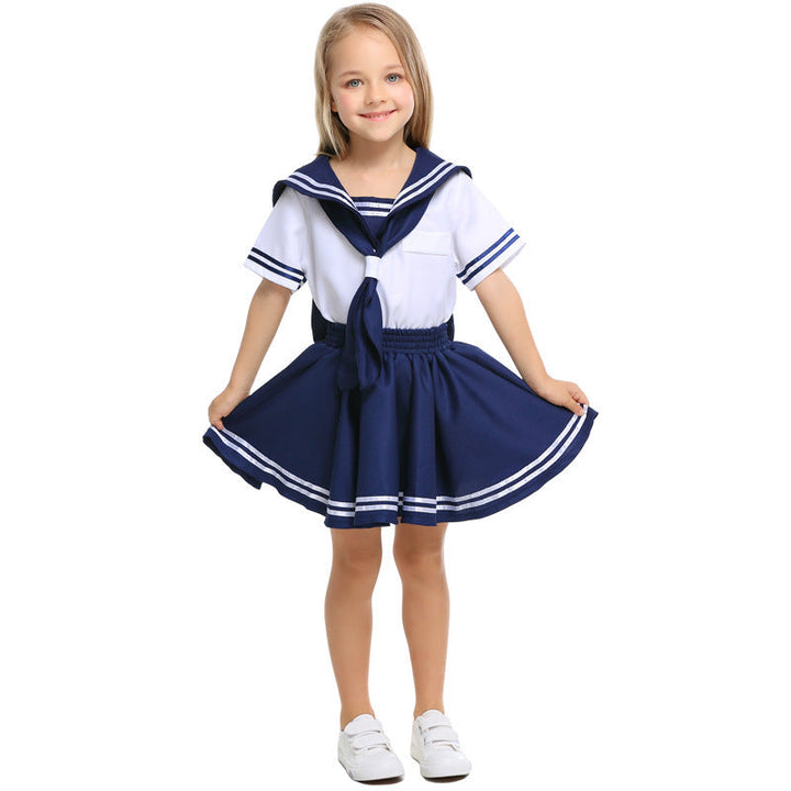 Girl Sailor Outfit with Ruffles and Bows Mune Fashion