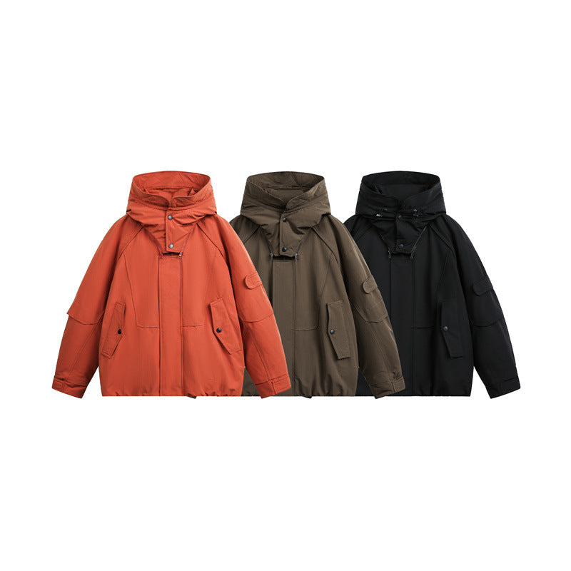 Men's technical outdoor jacket with adjustable hood and utility pockets Mune Fashion