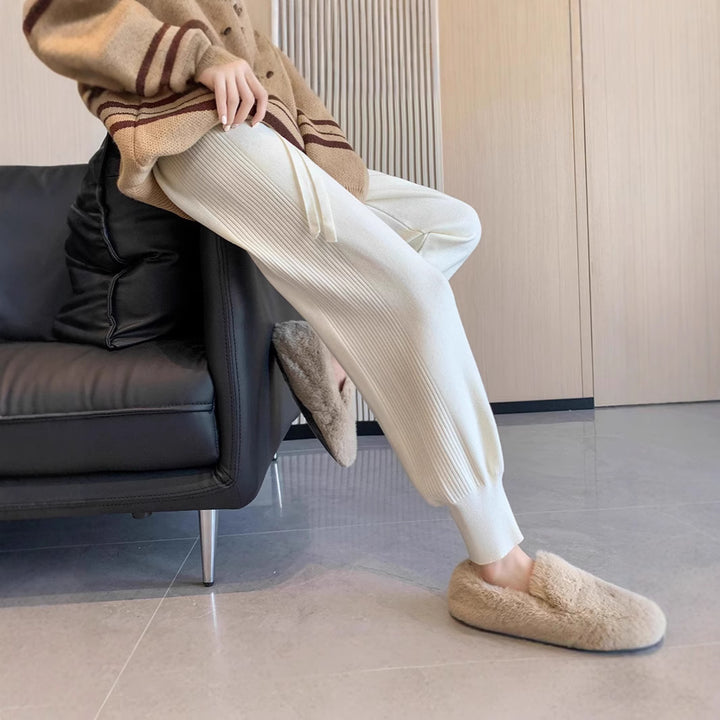 Ladies Comfortable Fine Knit Pants Mune Fashion