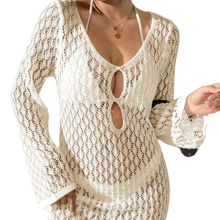 Women's crocheted beach cover-up with innovative design Mune Fashion
