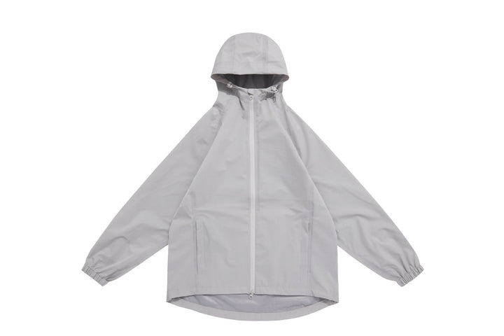 Unisex Lightweight Rain Jacket with Hood, Two-Way Zipper and Extended Hem Mune Fashion