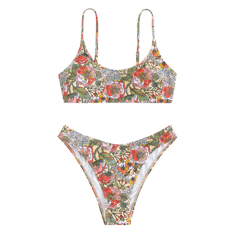 Women's Sporty Bikini Set with Floral Design Mune Fashion