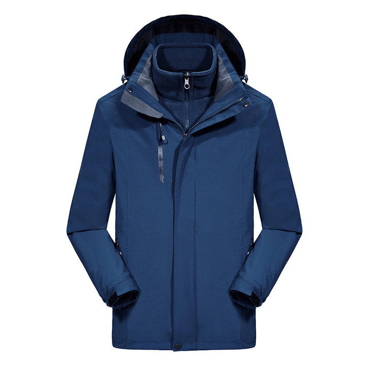Men's softshell parka with removable fleece inner jacket and adjustable hood Mune Fashion