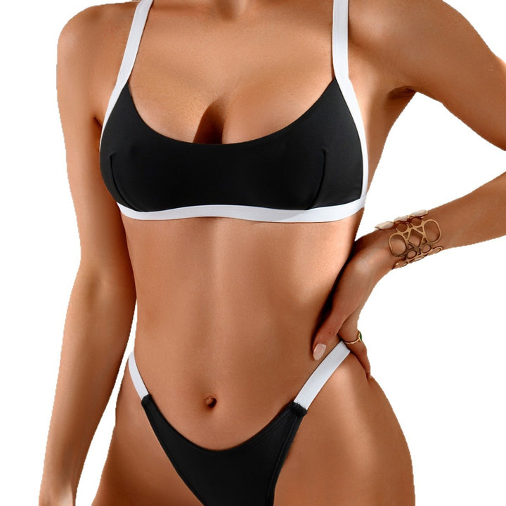 Women's Sporty Bikini Set with Contrast Details Mune Fashion