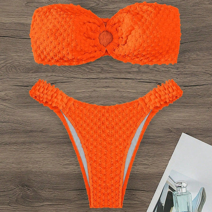Women's bandeau bikini with textured surface and very good fit Mune Fashion