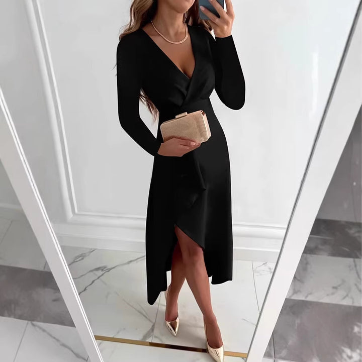 Women Elegant Wrap Dress Mune Fashion