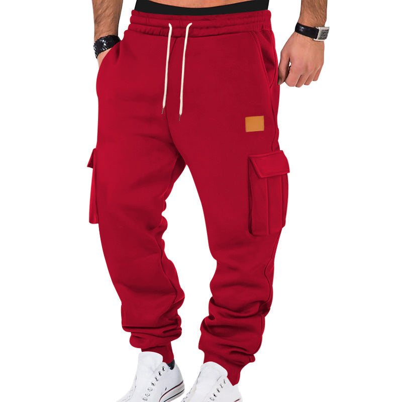 Men's nan urban Cargo Jogger made of soft sweat fabric, elastic waistband, drawstring and appliquéd flap pockets Mune Fashion