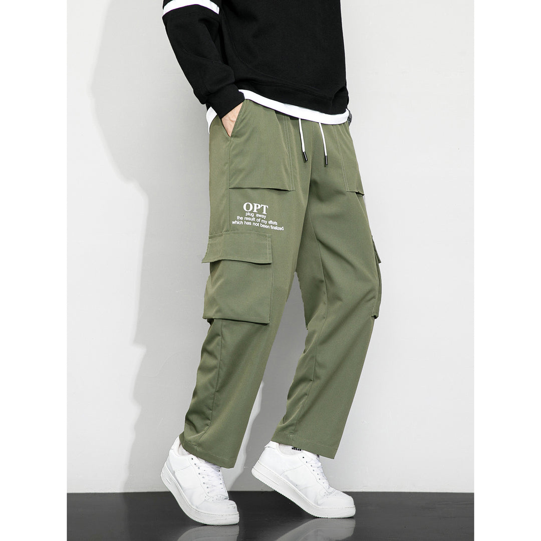 Men's cargo pants with practical pockets and elastic waistband Mune Fashion