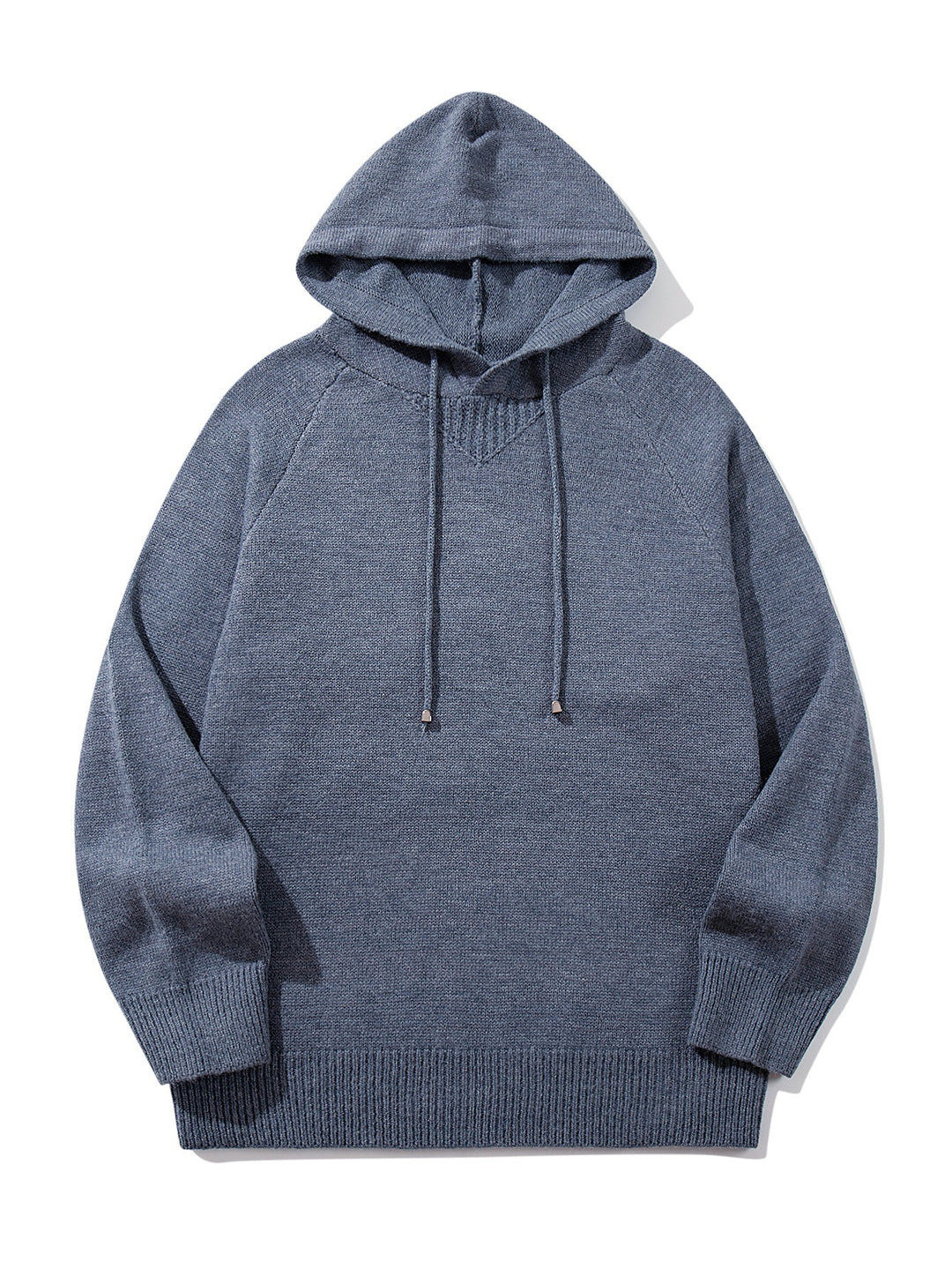 Unisex knit hoodie with raglan sleeves and wide ribbed hem Mune Fashion