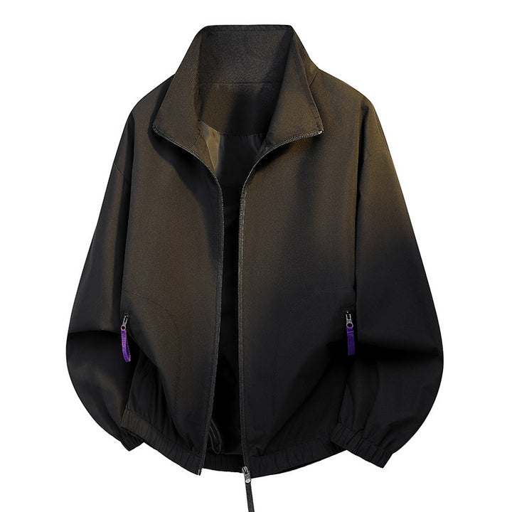 Men's urban zip blouson with stand-up collar, contrasting zipper pulls, and elastic hem Mune Fashion