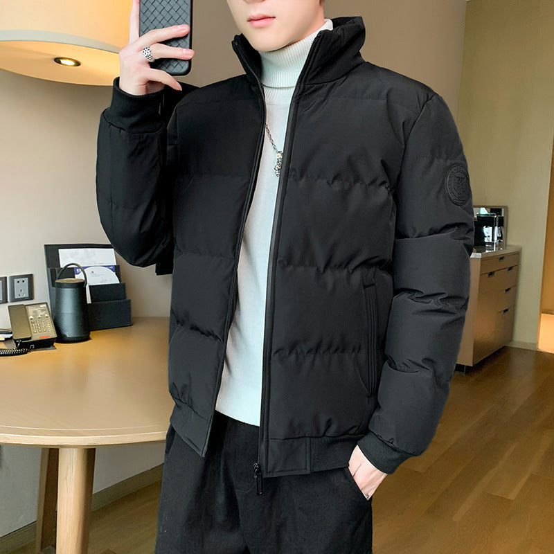 Men's quilted padded stand collar bomber jacket with thermo insulation and elastic cuffs Mune Fashion