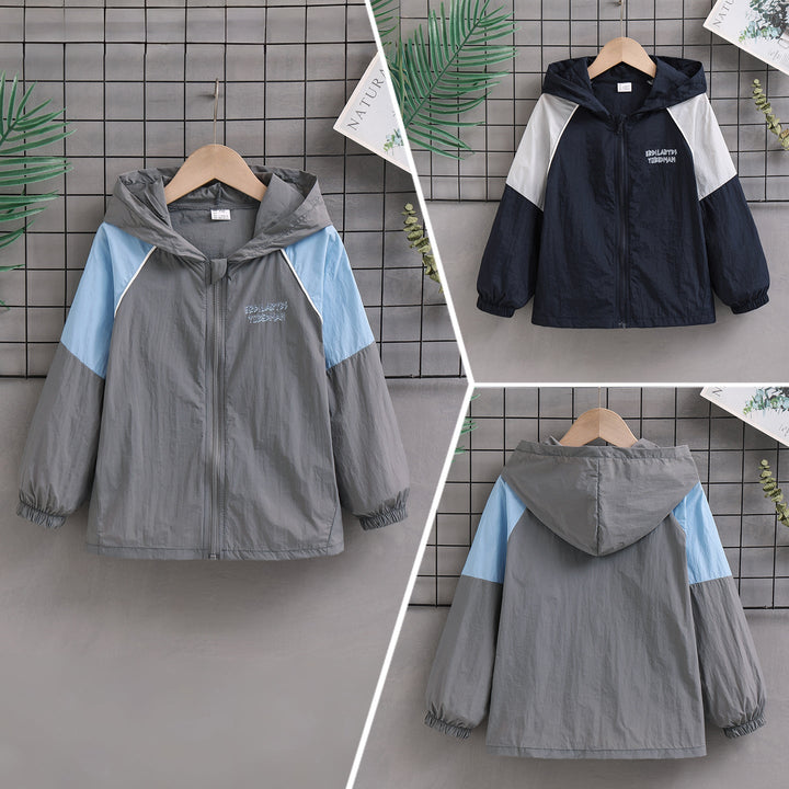 Unisex nan lightweight hooded windbreaker with contrast sleeves and elastic cuffs Mune Fashion