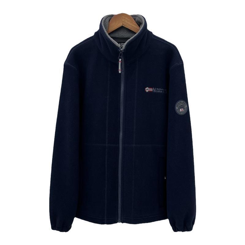 Men's Warm Fleece Jacket with Stand-Up Collar, Zipper and Elastic Cuffs Mune Fashion