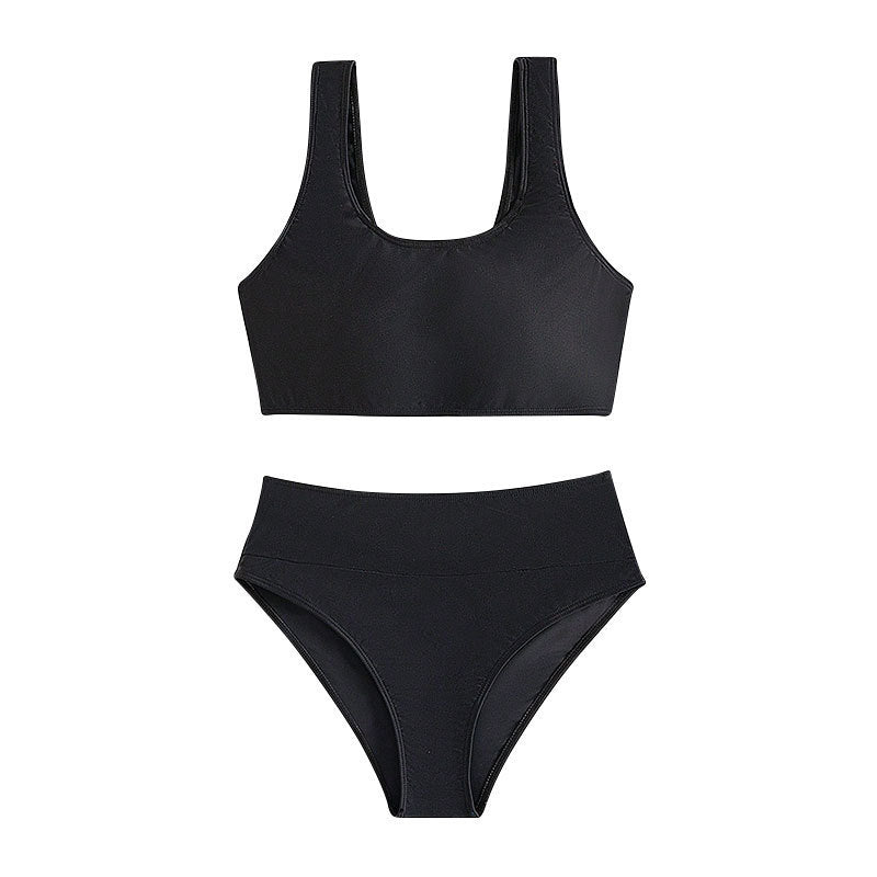 Women's sports bikini with high-waisted bottom and wide straps Mune Fashion