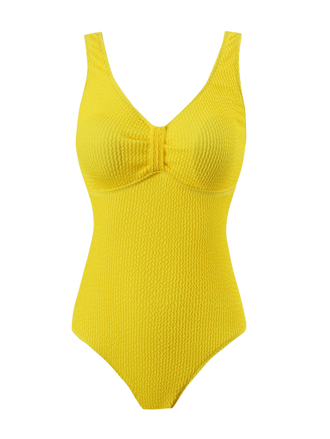 Women High-Quality One-Piece Swimsuit with Waffle Structure Mune Fashion