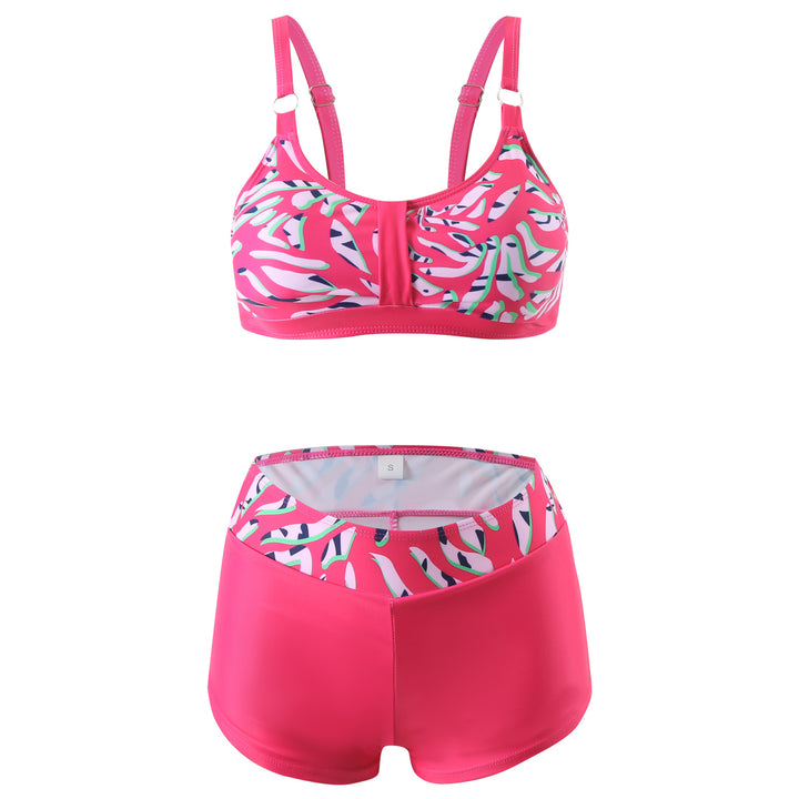 Ladies' sporty bikini set with supportive bustier top and shaping swim shorts Mune Fashion