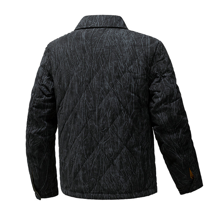 Men's lightly padded quilted transitional jacket with shirt collar Mune Fashion