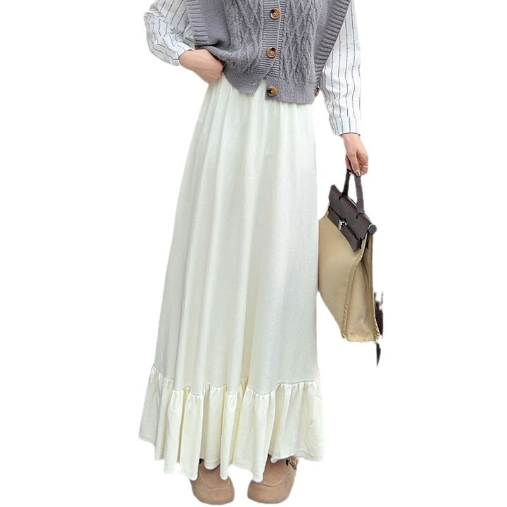 Women's Flowing Maxi Skirt with Ruffles Mune Fashion