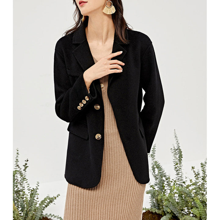 Ladies Elegant Wool Blazer with Timeless Cut Mune Fashion