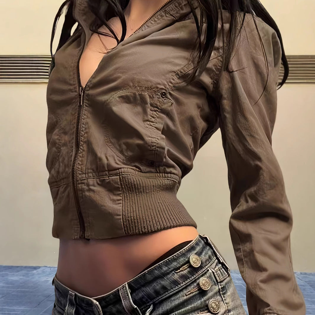 Women's lightweight transitional jacket with textured design Mune Fashion