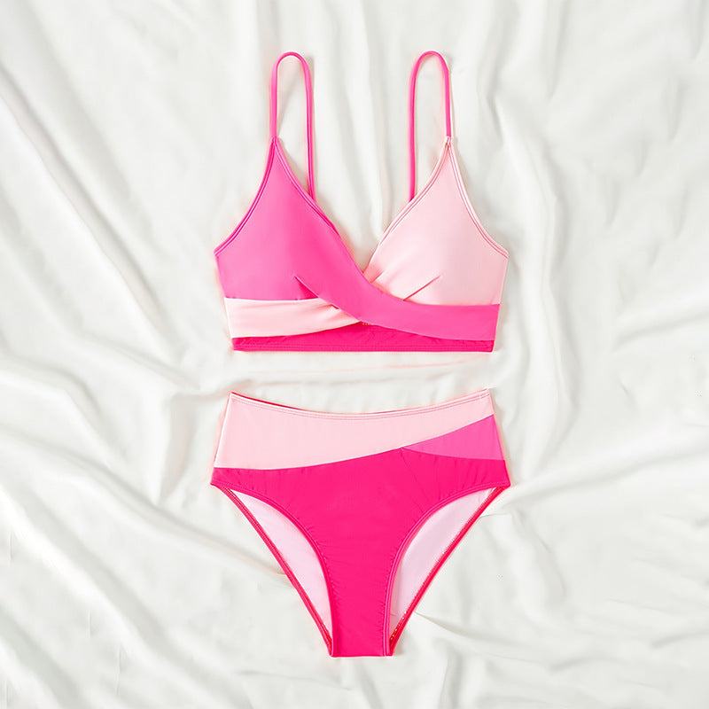 Women's Sporty Bikini with Adjustable Straps and Elegant Wrap Detail Mune Fashion