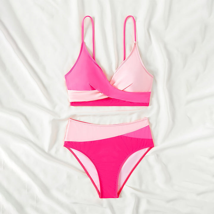 Women's Sporty Bikini with Adjustable Straps and Elegant Wrap Detail Mune Fashion