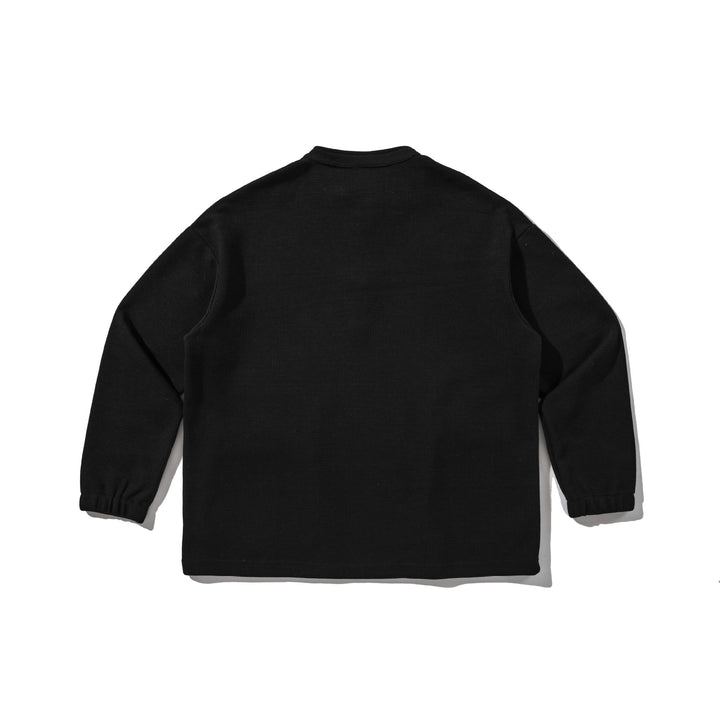 Men's Waffle Knit Henley Sweater with Stand Collar, Snap Placket, and Large Utility Pockets Mune Fashion