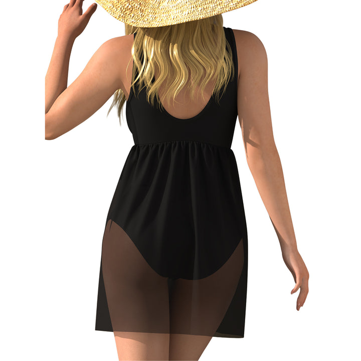 Women’s Swim Dress with Transparent Overshirt Mune Fashion