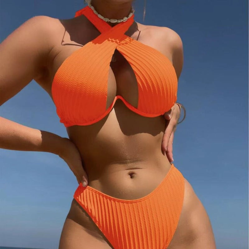 Women’s Designer Bikini with Crossed Top Mune Fashion