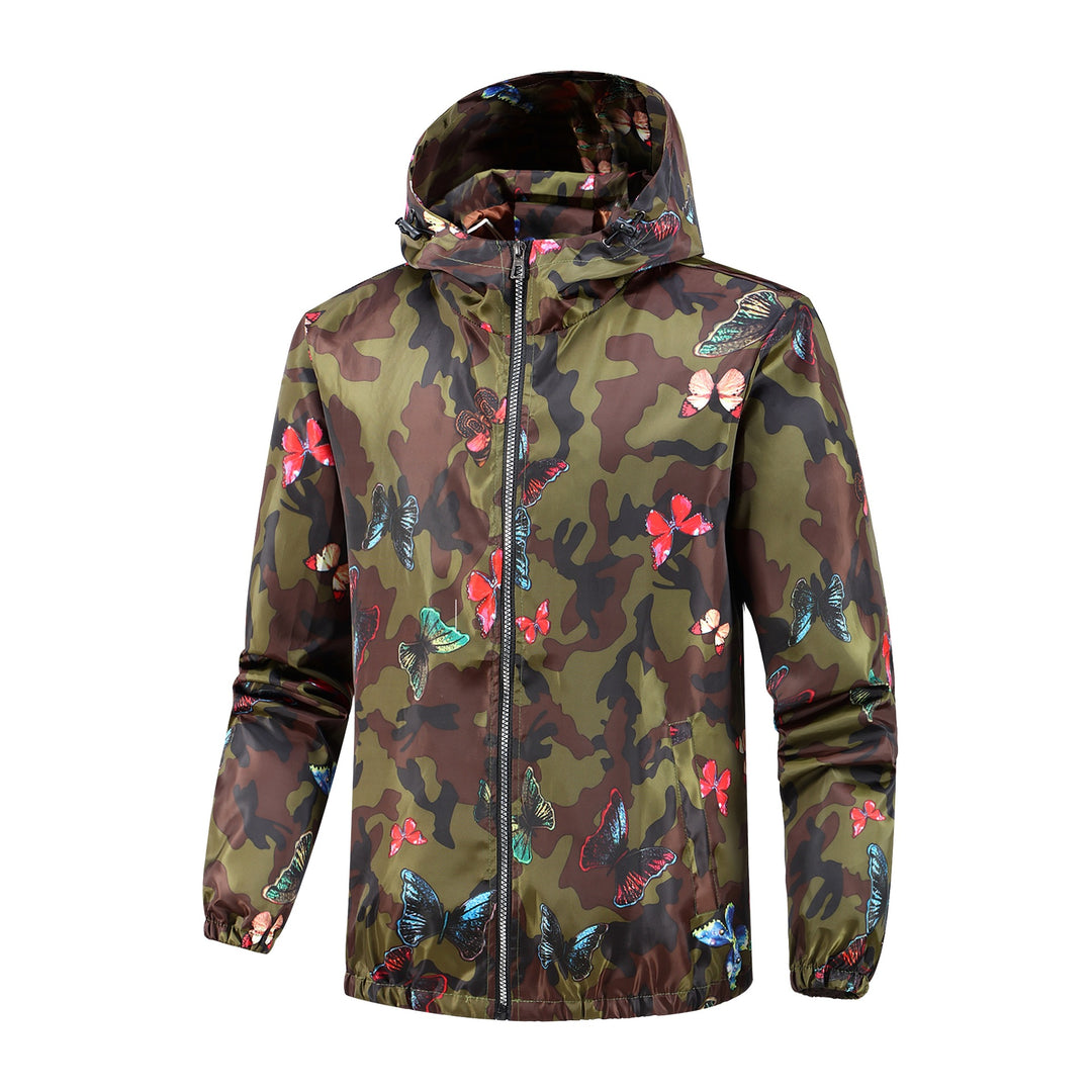 Women's Light Hooded Jacket with Floral Pattern Mune Fashion