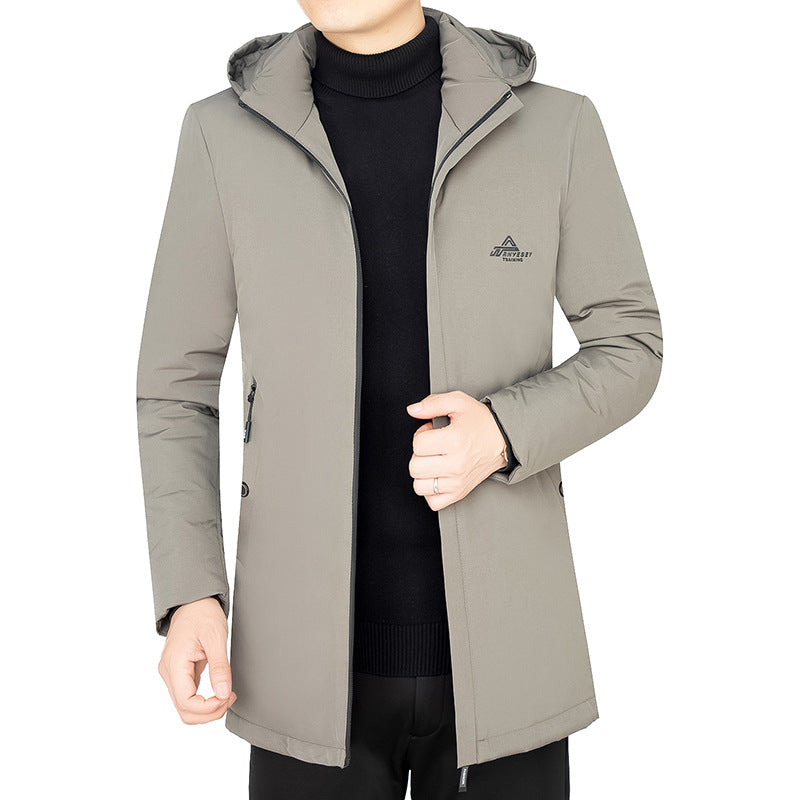 Men's hooded parka with padded thermal lining and windproof outer shell Mune Fashion