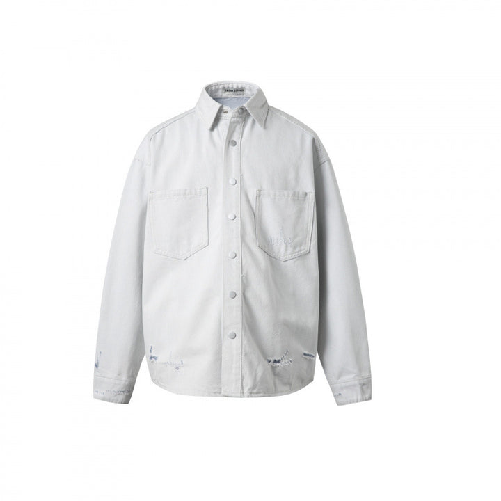 Unisex Oversize Denim Shirt Jacket in Vintage Look Mune Fashion