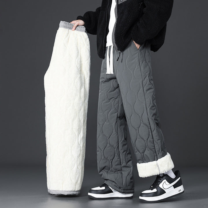 Men's Half-Length Insulated Casual Pants
