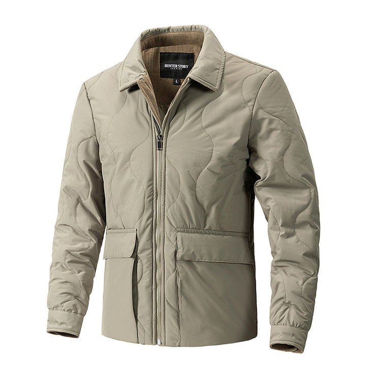 Men's quilted thermo field jacket with zipper Mune Fashion